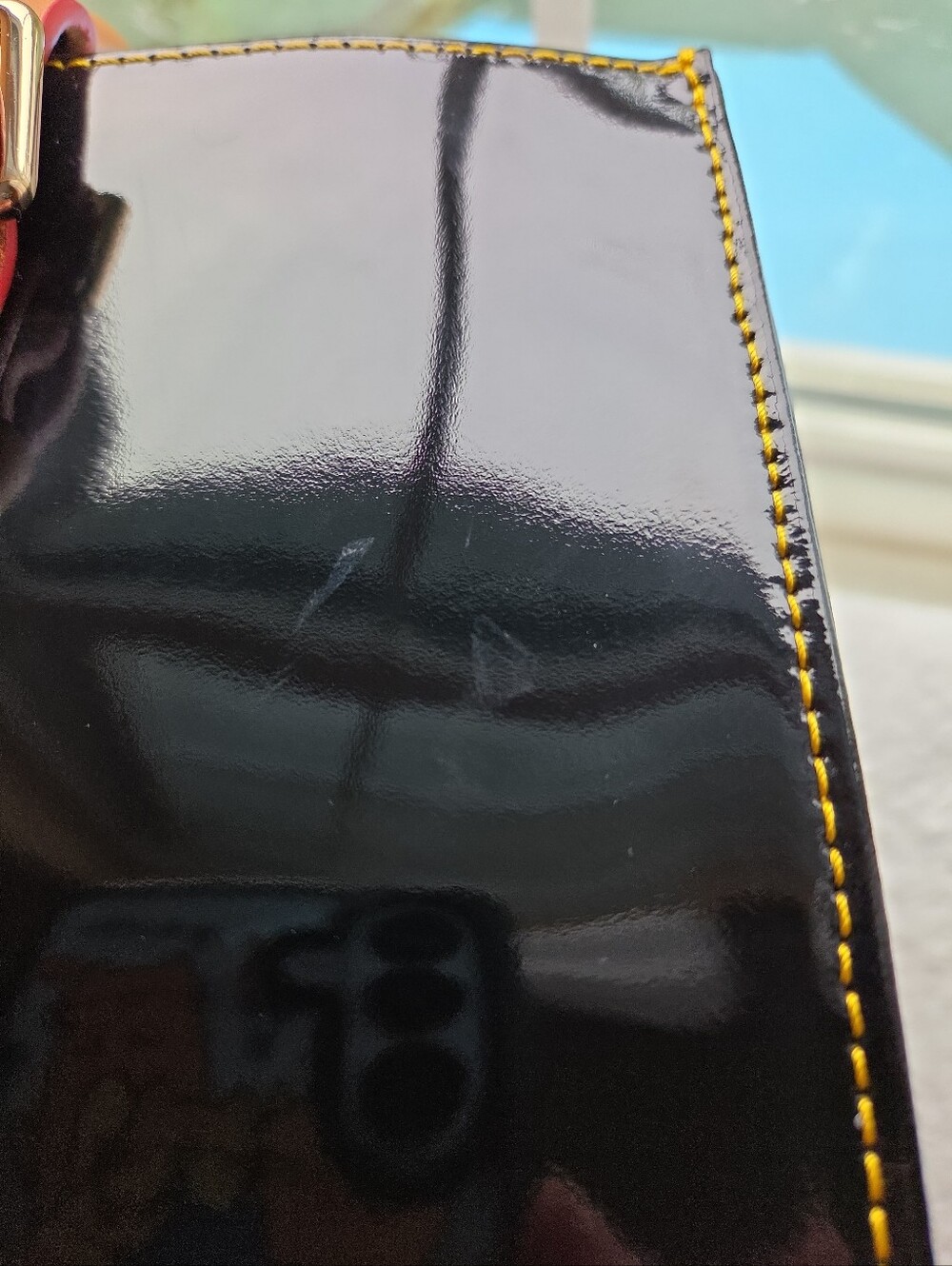 Dooney & Bourke Patent Leather Satchel Crossbody Black Red Interior - Picture 16 of 16